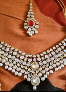 Exquisite Pearl and Kundan Jewellery Set