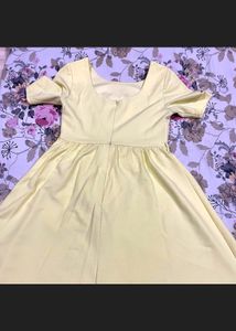 Veromoda Small Size Lemon Colour Dress