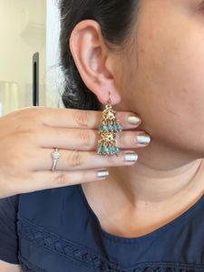 Multi-Tiered Gemstone Drop Earrings