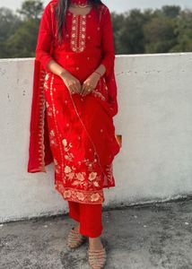 Elegant Red  Kurta Set