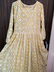 A line beautiful long  kurti