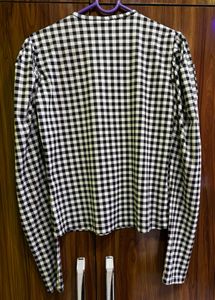 Gingham Print Top