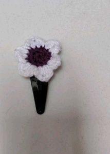 Handmade Crochet Flower Hair Clips Set of 4