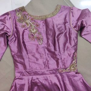 Elegant Lavender Anarkali Gown
