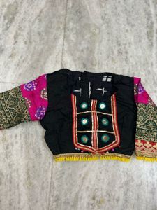 Hand work  Black Ethnic Blouse