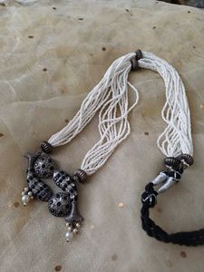 Elegant Beaded brass Necklace