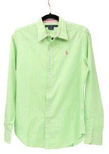 Ralph Lauren Striped Polo Green Casual Shirt