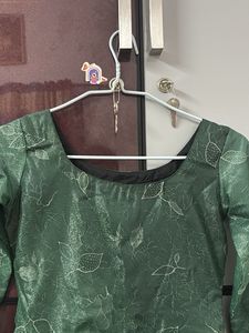 Green Leaf Print Dress | Women | Girls