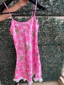 Cottage core cutie pink slip dress🎀💄🎟