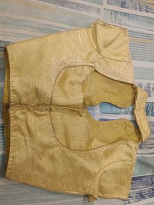 Back Open Blouse With Collar Neck.
