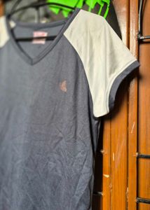Cute Navy V-Neck Tee