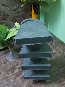 Unique Tiered Black Vase of 4