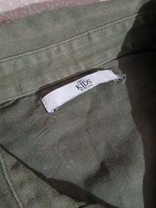 Olive Green Cargo Style Casual Shirt/Jacket