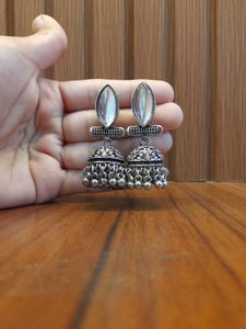 Elegant Oxidised Jhumka Earrings