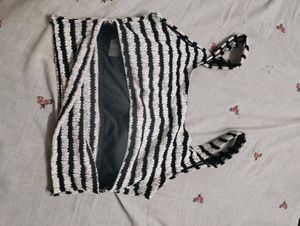 Striped Knit Crop Top