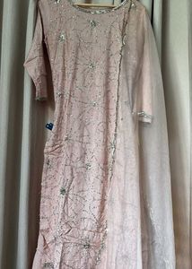 Elegant Pink Sequined Kurta