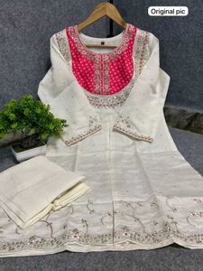 Elegant White Embroidered Co-Ord Set