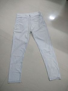 white stripes pant jeggings