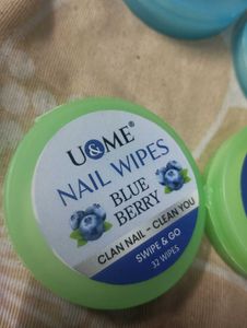 U&amp;ME Nail Wipes - Blue Berry 4 pack
