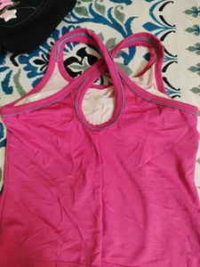y2k Pink Racerback Graphic Tank Top