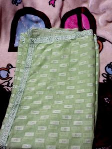 Pista Green Shining Saree
