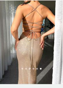 Sparkling Gold Maxi Dress