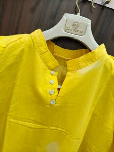 Yellow Cotton Kurta