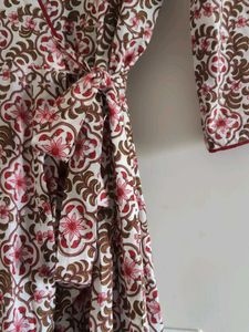 Floral Wrap Midi Dress