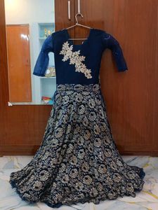 Elegant Navy Blue Lehenga Choli