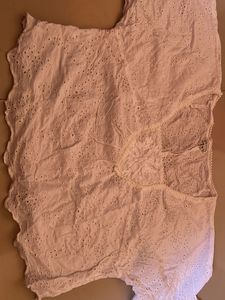 White Pure Cotton Chickenkari Top