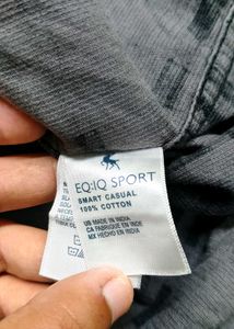 EQ:IQ SportBlack &amp; Grey Plaid Corduroy Shirt