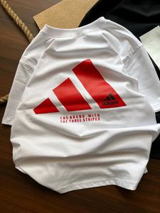 Adidas White T-Shirt with Red Logo