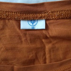 Orange T-Shirt with Bird Print
