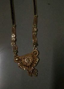 Gold Plated Mangalsutra And Earrings