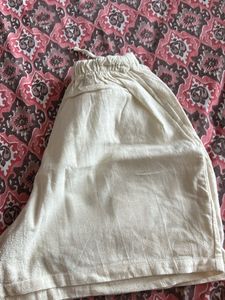 Cream Strappy A-line set with top and shorts