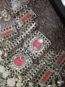 Boho Silver Tone Statement Necklace