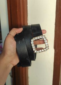 Belt With Stones Buckle