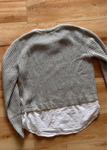 H&amp;M Gray Layered Look Sweater