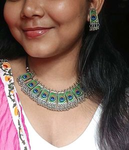 Peacock Design Jewellery Set