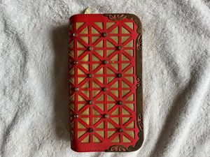 Red Geometric Wallet