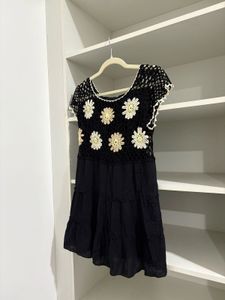 Daisy Crochet Mini Dress