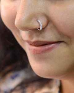 925 sterling silver Sparkling Nose ring 1 piece
