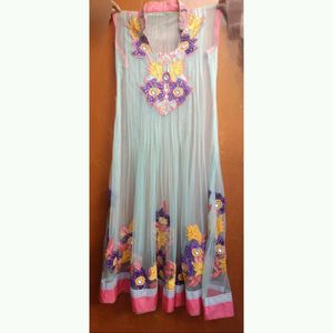 Designer Heavy Frock Suit 💙😍