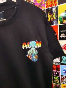 ALIEN UNISEX GRAPHIC PRINTED OVERSIZE TEE 🔥🔥