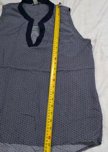 Amisu Geometric Print Sleeveless Blouse