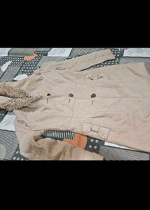 Women's Tan Hooded Winter Coat
