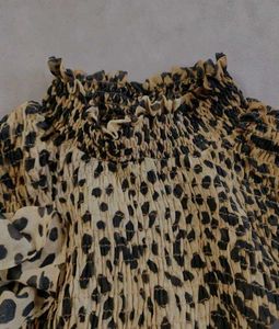 Zara Leopard Print Smocked dress