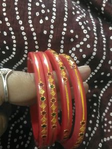 pink & Gold Bangle Set