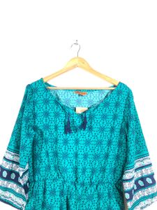 Green Printed Dress (Women’s)