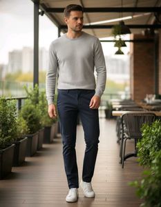 style is here, stylish formal navy blue pant.